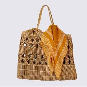 MADEWELL Mustard Yellow Scarf Bandana, Square, Like New